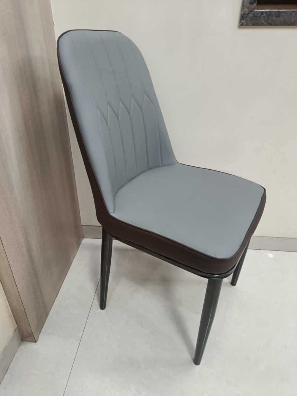 Contemporary Dining Chair – Model 708 (Grey/Brown)