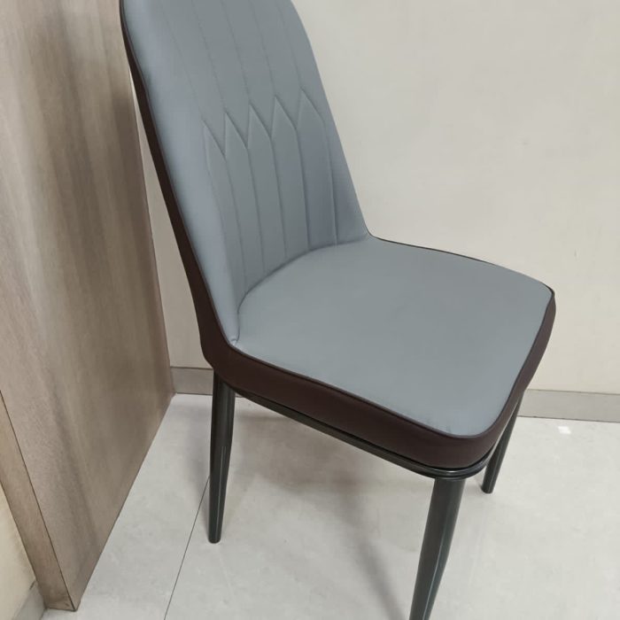 Contemporary Dining Chair – Model 708 (Grey/Brown)