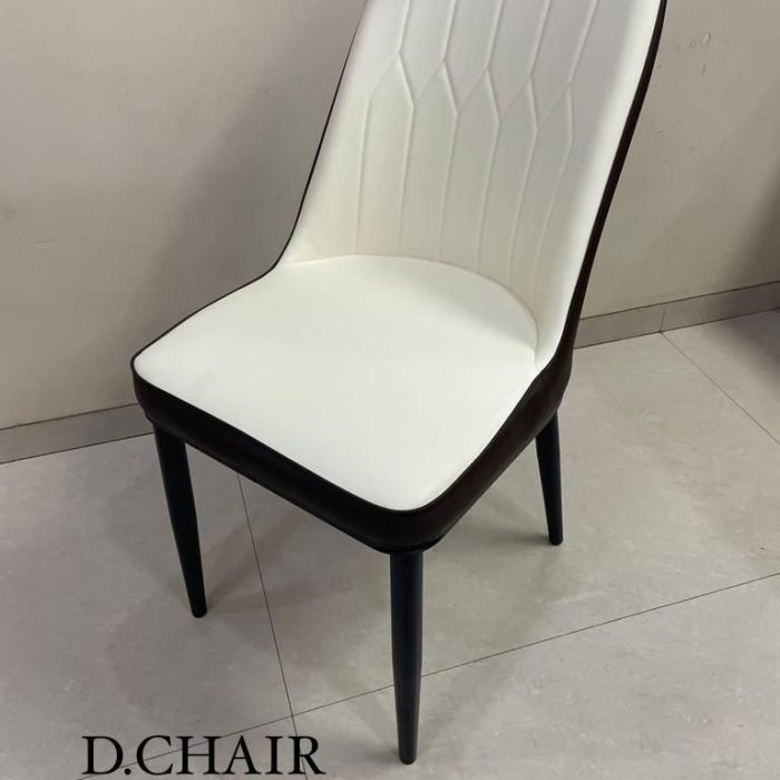 Modern Elegant Dining Chair – Model 708 (Cream/Brown)