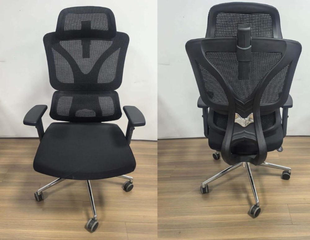 AeroFlex™ Executive Mesh Ergonomic Chair with Dual-Layer Lumbar Support & Chrome Base