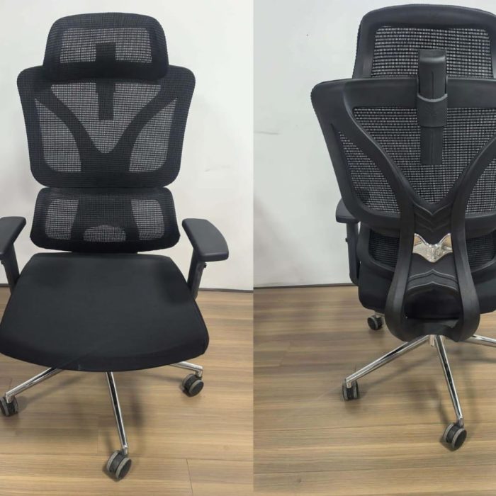 AeroFlex™ Executive Mesh Ergonomic Chair with Dual-Layer Lumbar Support & Chrome Base