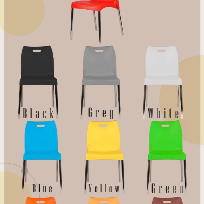 Max Plastic Chair with Chrome Legs – Available in 10 Vibrant Colours