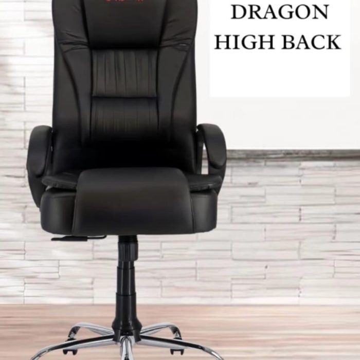 DRAGON High Back Executive Chair – Premium Black Leatherette