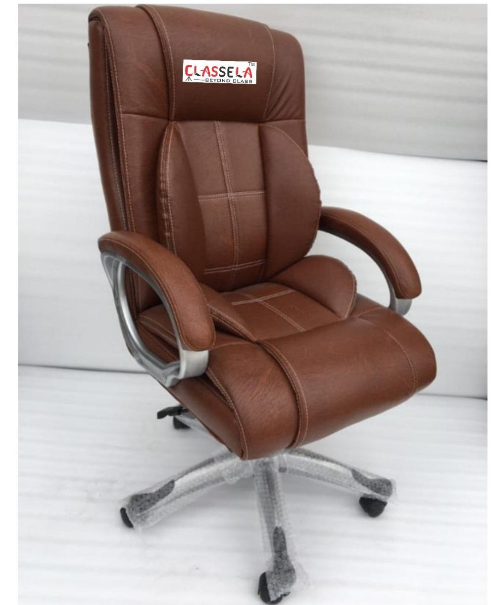 CLASSELA™ Premium Ergonomic High-Back Executive Chair – Coffee Brown
