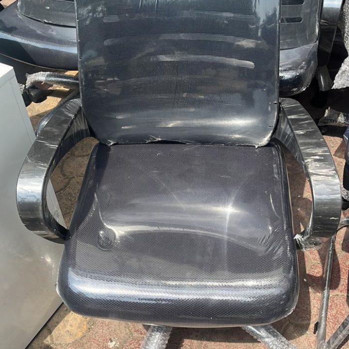FlexLite Low-Back Mesh Office Chair – Compact Swivel Design with Chrome Armrests