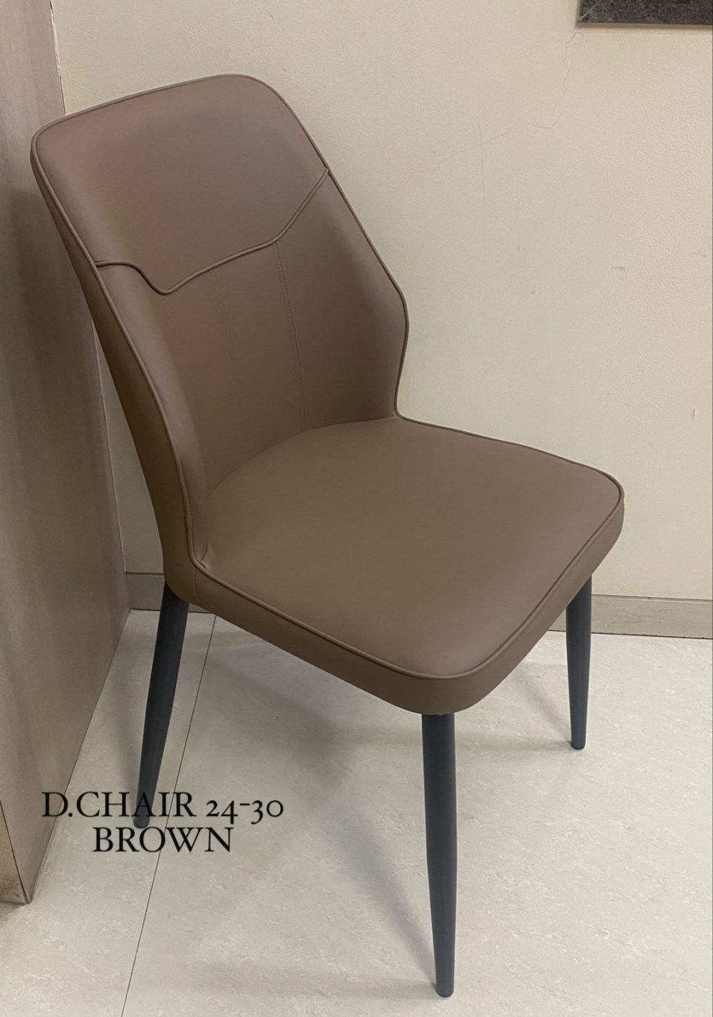 D. Chair 24-30 – Brown Leatherette Dining Chair