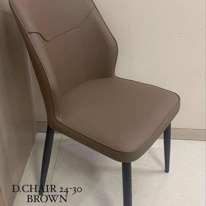 D. Chair 24-30 – Brown Leatherette Dining Chair