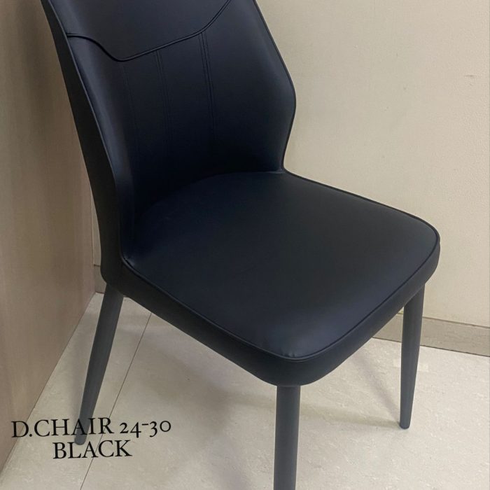 D. Chair 24-30 – Black Leatherette Dining Chair