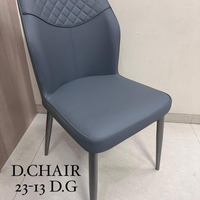 D.Chair 23-13 Dark Grey Quilted Dining Chair