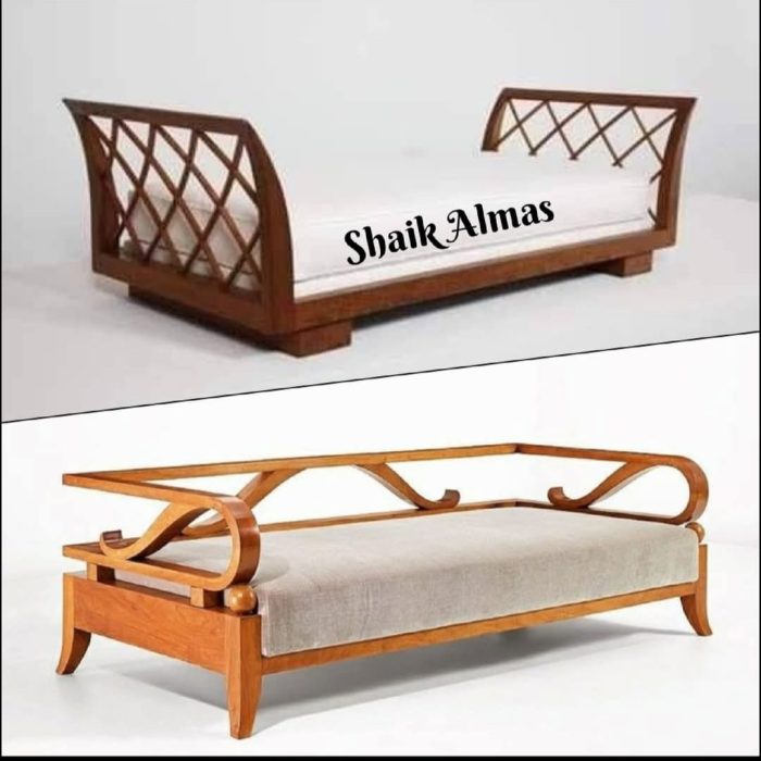 Handcrafted Solid Wood Diwan Sofa Set – Designer Daybed Collection (Set of 2 Styles)