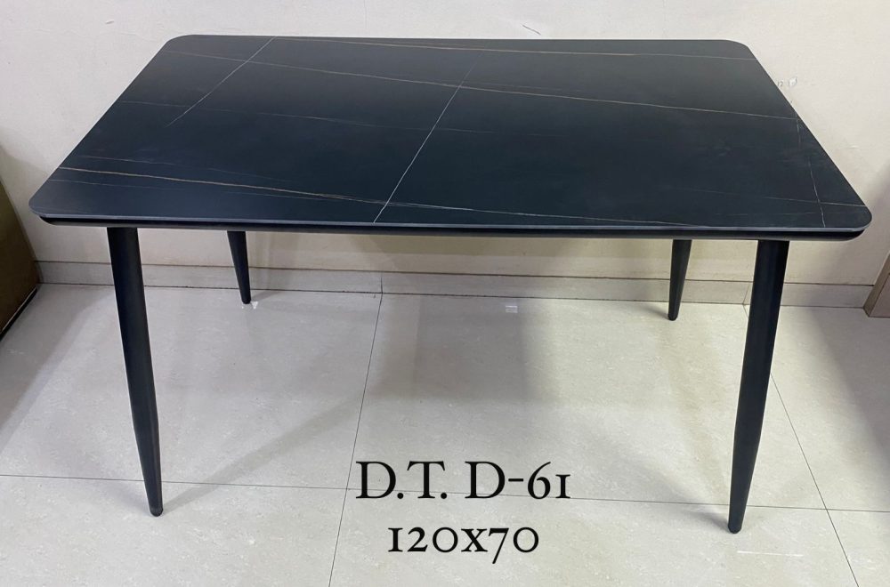 Modern Black Dining Table – D.T. D-61 (120x70 cm)