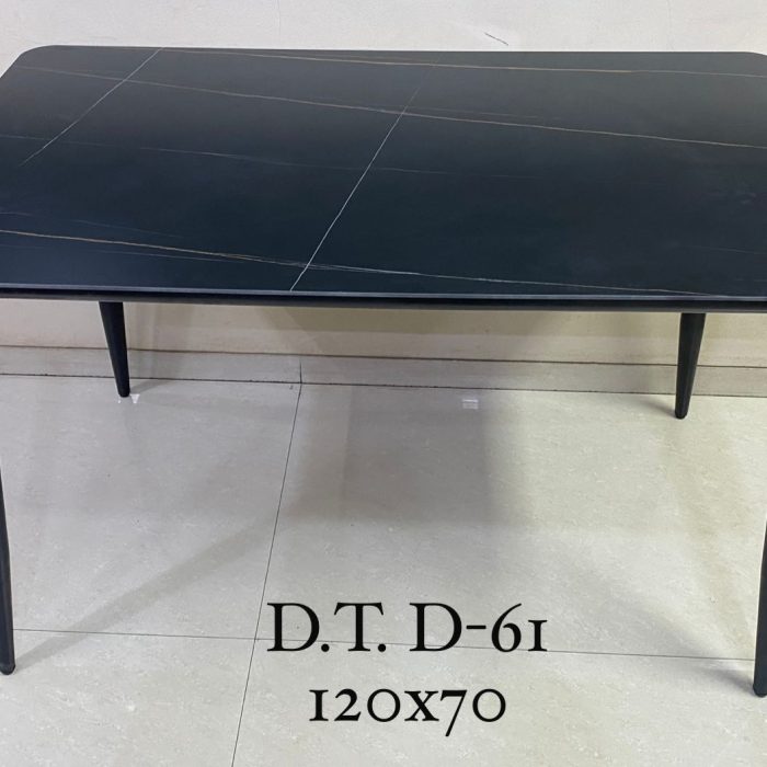 Modern Black Dining Table – D.T. D-61 (120x70 cm)
